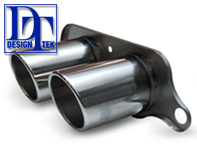 Tail Pipe Titanium DesignTek for Porsche 997 GT3 / GT3RS 2005>> Twin Bolt on Pipe