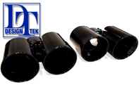 Exhaust Tail Pipes Ceramic Coated Black DesignTek for Porsche 997