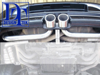 Exhaust Muffler / Silencer Conversion Pipes DesignTek for Porsche 997 GT3 look