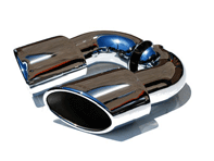 Exhaust Muffler Bypass Tail Pipes. Porsche 993 Turbo / Turbo S