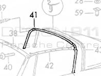 Rear Roll Bar Seal Targa Porsche 911 1965-69 (OE Part No 90156509940)