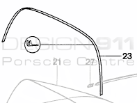 Rear of Roll Bar Seal Porsche 911 / 964