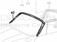 Front Roll Bar Seal Targa / Cabrio Porsche 911 1967-85