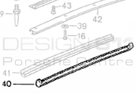 Targa Top Seal Porsche 964 1990-94 (OE Part No. 91156519300 / 91156519400)