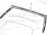 Front Roll Bar Seal Targa / Cabrio. Porsche 911 / 964