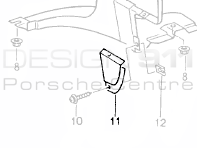Wheel Arch Front Inspection Cover Porsche 964 Turbo
