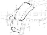 Wheel Arch Liner Front. Porsche 993 Carrera