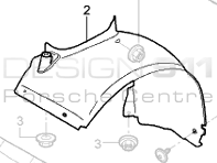 Wheel Arch Liner Front Back. Porsche 997 C2 / GT3