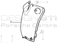 Wheel Arch Liner Rear. Porsche 997 GT3