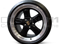 19" Fuchs Style Black Finish. Alloy wheels for Porsche Cars