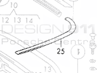 Rear 1/4 Panel to Body Seal. Porsche 911