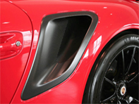 Air Intakes Modified Like the 997GT2 RS Look. Porsche 997 Turbo