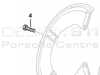 Brake disc cover plate Bolt. Porsche 993