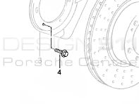 Brake disc cover plate Bolt. Porsche 996 / 997 / 986 / 987 / 987C