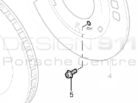Brake disc cover plate Screw. Porsche Cayenne MKI / MKII