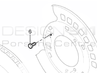 Brake disc cover plate Bolt. Porsche Cayenne MKI / MKII