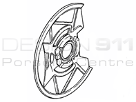 Brake disc cover plate Front. Porsche 924