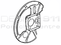 Brake disc cover plate Front. Porsche 928
