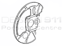 Brake disc cover plate Front. Porsche 928 GTS