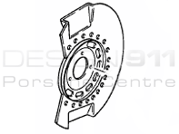 Brake disc cover plate Front. Porsche 944 / 968