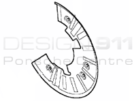 Brake disc cover plate Front. Porsche Cayenne