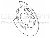 Brake disc cover plate Rear. Porsche Cayenne
