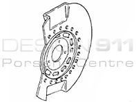 Brake disc cover plate Front. Porsche 993 RS