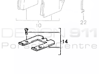 Brake Pad Guide Plate. Porsche 964 / 968