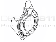Brake disc cover plate Rear. Porsche 986 Boxster