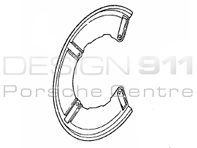 Brake disc cover plate Rear. Porsche 993 1994