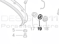 Rear Bumper Washer. Porsche 911 1974-89