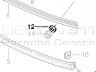 Front Bumper Insert Washer. Porsche 911 1978-86