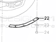 Front Bumper Retaining Strip. Porsche 965 Turbo