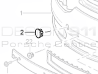 Front Bumper Tow Eye Cap Porsche Boxster 2003-04