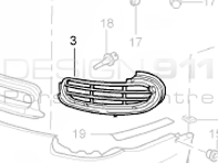 Front Bumper Grille. Porsche Boxster 986 S 1999-02