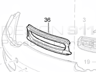 Front Bumper Inner Vent Porsche Boxster 986 S 1999-02