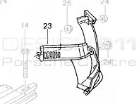 Rear Bumper Bracket / Heatsheild. Porsche Boxster 986 1997-02