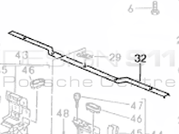 Rear Bumper Retaining Strip Porsche 993 1994-98