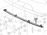 Rear Bumper Retaining Strip. Porsche 993 C2 / C4 / RS