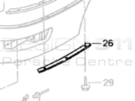 Front Bumper Retaining Strip. Porsche 993 1994-98
