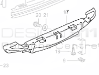 Heat Sheild for Rear Bumper Porsche 996 C2 / C4 2002>>