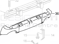 Heat Sheild for Rear Bumper Porsche 996 Turbo
