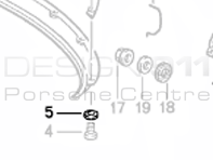 Rear Bumper Washer Porsche 911 1978-89