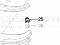 Front Bumper Lock Nut Porsche 911 1974-89