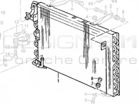 Radiator Air Conditioning (Air Con) . Porsche 928 1987-91 Manual