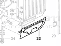 Radiator Oil Cooler Bottom Plate Porsche 911 1984-89