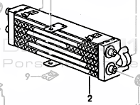 Radiator Oil Cooler Engine. Porsche 968 1992-95