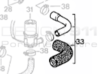 Radiator Water Tube Porsche 944 1989-91