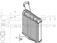 INTER COOLER -ENGINE COMPARTMENT fits STD or K27 turbo's includes silicone hoses