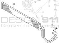 Steering Rack Cooler Radiator. Porsche Cayenne 955 / 957